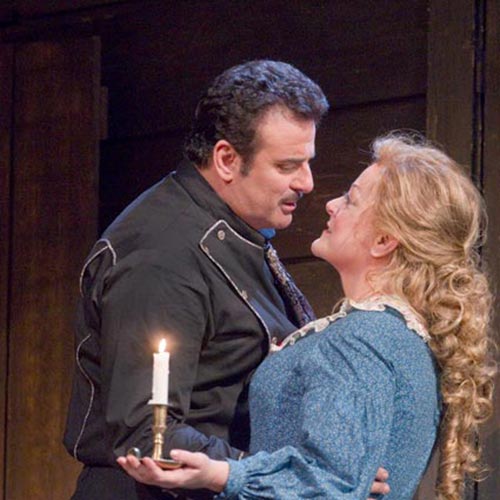 Marcello Giordani and Deborah Voigt in La Fanciulla del West